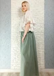 Брюки жіночі палаццо батистові на резинці оливкові New Collection M-XL 15-144 - зображення 6