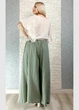Брюки жіночі палаццо батистові на резинці оливкові New Collection M-XL 15-144 - зображення 7