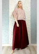 Брюки жіночі палаццо батистові на резинці бордові New Collection M-XL 15-140 - зображення 1