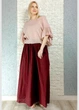 Брюки жіночі палаццо батистові на резинці бордові New Collection M-XL 15-140 - зображення 3