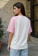 Жіноча Футболка Стаф Біла Рожева Оверсайз Базова Staff Ed White & Pink Oversize S (395170) - зображення 2