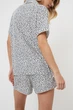 Пижама женская рубашка с шортами Aruelle Beatrich pajama short S белая в тигровый принт - изображение 3