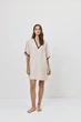 Пляжное женское платье туника Aruelle Horizon dress XS бежевий - изображение 2