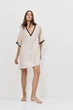 Пляжное женское платье туника Aruelle Horizon dress XS бежевий - изображение 4