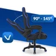 Геймерське крісло Hell's Chair HC-1012 Black Blue тканина - изображение 9