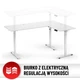 Стіл Hell's Chair White з електричним регулюванням кутовий 180x120 см - изображение 8