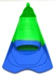 Ласты для плавания Zoggs Ultra Blue тренировочные короткие силиконовые ласты для бассейна 39/40 (24 см) Голубой,синий (311392) - изображение 7