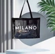 Пляжна сумка Milano Italy Чорна 45 х 35 см - изображение 1