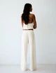 Жіночі штани Bershka Elasticated waist trousers White XS (0093/739/251) - изображение 2