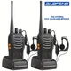 Комплект рацій BAOFENG BF-888S UHF 400-470 МГц, 2 шт, акумулятор 1500mAh, зарядні станції, гарнітури, для походів, кемпінгу та зв’язку, чорний - зображення 1