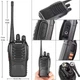 Комплект рацій BAOFENG BF-888S UHF 400-470 МГц, 2 шт, акумулятор 1500mAh, зарядні станції, гарнітури, для походів, кемпінгу та зв’язку, чорний - зображення 5
