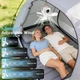 Портативний акумуляторний вентилятор AOSTOK з LED-ліхтарем, USB-зарядкою, 3 швидкості, таймером 8 годин та пультом, для кемпінгу і намету, білий - зображення 9