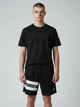 Шорты короткие мужские Moncler Logo Stripe Sweat Shorts MC18001.6XL XL Черные (121282792901) - изображение 2