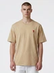 Футболка хлопковая длинная мужская Ami Paris Ami De Coeur Classic Fit T-Shirt AP12001.5L L Бежевая с вышивкой (396556914833) - изображение 1