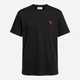 Футболка хлопковая длинная мужская Ami Paris Ami De Coeur Classic Fit T-Shirt AP12001.2L L Черная с вышивкой (396556914830) - изображение 3