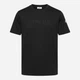 Футболка хлопковая длинная мужская Moncler Embroidered Tonal Logo Cotton T-Shirt MC12001.2L L Черная с вышивкой (121282792891) - изображение 3