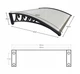 Козырек для двери из поликарбоната Metal-gum KlasK100x120 120 х 100 см навес для балкона Белый - изображение 7