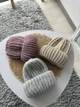 Объемная вязаная шапка с отворотом Мягкая ручной вязки One Size Шоколадный (Шапка Джинжер 495) - изображение 10