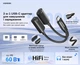 Магнітний аудіоадаптер Ugreen CM821 USB-C - 2xUSB-C PD 60W Hi-Fi 16.4 см Сірий (45800) - зображення 9