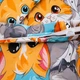 Комплект постельного белья в кроватку детский Mirson 110х140 см 17-0969 Dapper Cats Ranforce Elite Ranforce Elite (2200013494713) - изображение 5