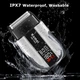 Профессиональная бритва KEMEI T402 / Шейвер водонепроницаемая IPX7, с LED-дисплеем / Двойная электробритва с 3 регулируемыми скоростями и УФ-защитой - изображение 5