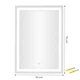 Прямоугольное зеркало ModernHome с LED-подсветкой (50х70 см) - изображение 7