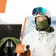 Балаклава Qunature 13230023014 лижна велосипедна мотоциклетна розмір M Зелена (5907769381973) - зображення 7