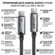 Кабель Type-C на Type-C для швидкого заряджання AceFast C19-03 (1.2m, PD, 60W, 3A). Black - зображення 2