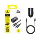 Автомобільний зарядний пристрій Baseus PrimeTrip VP2 45 W з кабелем (Type-C, 45 W) (C0206800). Black - зображення 10