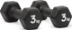 Гантелі Adidas Dumbbells чорний 3 кг, чорні - зображення 1