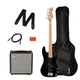 Гитарный набор Squier Fender Affinity Series PJ Bass Start Pack (Black) + комбоусилитель и аксессуары - изображение 1