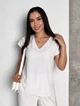 Базовая блуза casual из креп-жатки Innoe 550030-26, р. 56-58 Белый - изображение 2