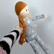 Кукла-обнимашка мягкая Подружка 100 см Серая - изображение 2