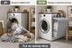 Великий підвісний кошик - органайзер для зберігання білизни, одягу, іграшок з вентиляційною сіткою на пральну/сушильну машину, світло-сіра - зображення 2