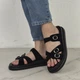 Женские шлепанцы анатомические из натуральной замши ITstyle Черные 36 23.5 см (1520) - изображение 7