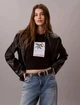 Жіноча футболка Calvin Klein з графічним принтом, колір чорний, розмір M - зображення 2