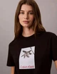 Жіноча футболка Calvin Klein з графічним принтом, колір чорний, розмір M - зображення 3
