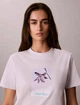 Жіноча футболка Calvin Klein з графічним принтом, колір ліловий, розмір M - зображення 3