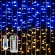 Світлодіодна гірлянда бахрома водоспад Прапор України 320 Led USB 2,0Х2,0 м патріотична жовто-блакитна - зображення 1