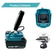 Светодиодный прожектор 54W аккумуляторный для Makita 14.4V/18V, складной LED прожектор 16 LED, рабочее освещение для стройки и кемпинга - изображение 2