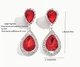 Жіночі сережки з каміннями та стразами jewelry Червоні - зображення 7