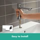 Змішувач hansgrohe Rebris E для раковини зі зливним гарнітуром, хром 72557000 - изображение 3
