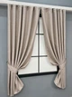 Комплект (2шт. 1,4х1,7м.) коротких штор з легкої фактурної тканини льон, колекція “ALORA-TON”. Колір бежевий. Код 1874ш 35-0439 - зображення 2