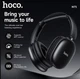 Беспроводные накладные наушники Hoco W73 Graceful черные Bluetooth с App, микрофоном и до 45 ч работы - изображение 3