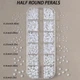 Набір перлин для декору нігтів (Half Round Pearls) - зображення 2
