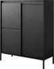 Комод високий Perfect Home Senso 3D 123.4x103.5x39.5 см, 3-дверний Чорний (000012376680) - зображення 1