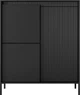 Комод високий Perfect Home Senso 3D 123.4x103.5x39.5 см, 3-дверний Чорний (000012376680) - зображення 3