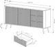 Комод Perfect Home Lante 2D3S/163 81.2x163.2x38 см, 2-дверний, 3 шухляди, золоті ніжки Білий (000012377613) - зображення 7