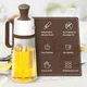 Емкость для масла 2в1 с силиконовой кисточкой Flora Oil Dispenser Bottle стеклянная бутылка диспенсер с ручкой 550мл Brown - изображение 5
