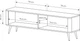 Тумба под ТВ Perfect Home Lante 2D/163 163.2x38x51.2 см, 2-дверная, черные ножки Белый (000012377622) - изображение 8